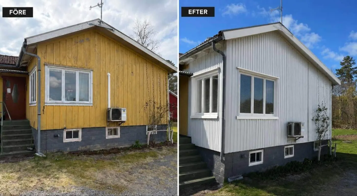 Arbete med fasadbyte & panelbyte i Göteborg
